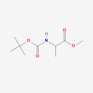 molecular formula C9H17NO4 B3184382 Methyl 2-{[(tert-butoxy)carbonyl]amino}propanoate CAS No. 112392-66-2