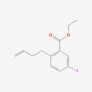 molecular formula C13H15IO2 B3184451 Ethyl 2-(but-3-en-1-yl)-5-iodobenzoate CAS No. 1131587-19-3