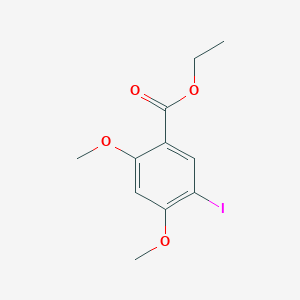 molecular formula C11H13IO4 B3184536 Ethyl 5-iodo-2,4-dimethoxybenzoate CAS No. 1131587-49-9