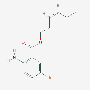 molecular formula C13H16BrNO2 B3184639 (Z)-hex-3-enyl 2-amino-5-bromobenzoate CAS No. 1131587-73-9
