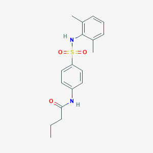 molecular formula C18H22N2O3S B318467 N-[4-[(2,6-dimethylphenyl)sulfamoyl]phenyl]butanamide 