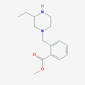 molecular formula C15H22N2O2 B3184722 Methyl 2-[(3-ethylpiperazin-1-yl)methyl]benzoate CAS No. 1131588-01-6
