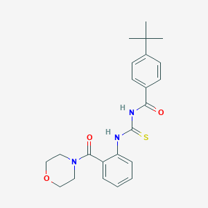 molecular formula C23H27N3O3S B318480 N-(4-tert-butylbenzoyl)-N'-[2-(4-morpholinylcarbonyl)phenyl]thiourea 