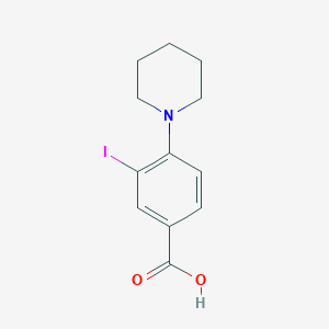 molecular formula C12H14INO2 B3184950 3-Iodo-4-(piperidin-1-yl)benzoic acid CAS No. 1131614-26-0