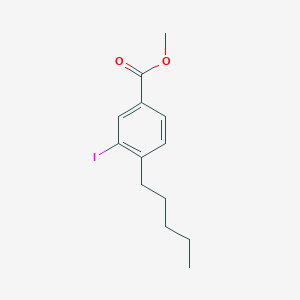 molecular formula C13H17IO2 B3184966 Methyl 3-iodo-4-pentylbenzoate CAS No. 1131614-32-8