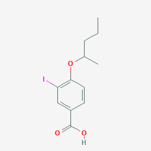 molecular formula C12H15IO3 B3185007 3-Iodo-4-(pentan-2-yloxy)benzoic acid CAS No. 1131614-44-2