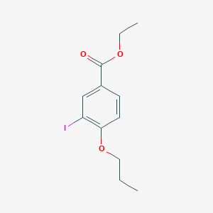 molecular formula C12H15IO3 B3185014 Ethyl 3-iodo-4-propoxybenzoate CAS No. 1131614-46-4