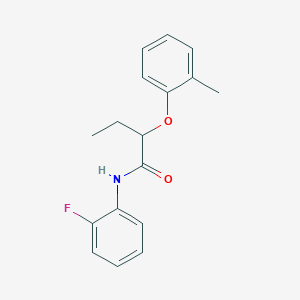 molecular formula C17H18FNO2 B318513 N-(2-fluorophenyl)-2-(2-methylphenoxy)butanamide 