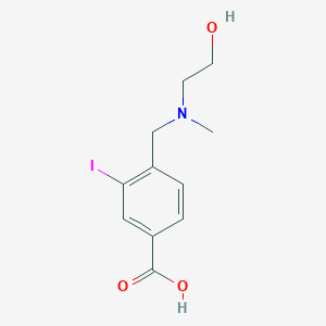 4-(((2-Hydroxyethyl)(methyl)amino)methyl)-3-iodobenzoic acid