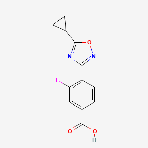 4-(5-Cyclopropyl-1,2,4-oxadiazol-3-yl)-3-iodobenzoic acid