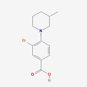 3-Bromo-4-(3-methylpiperidin-1-yl)benzoic acid