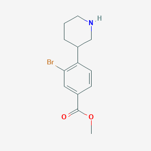 Methyl 3-bromo-4-(piperidin-3-yl)benzoate
