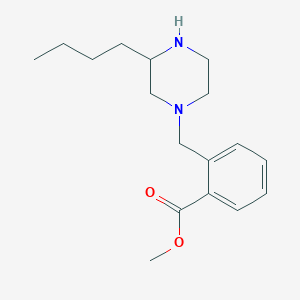 molecular formula C17H26N2O2 B3185337 Methyl 2-[(3-butylpiperazin-1-yl)methyl]benzoate CAS No. 1131622-75-7