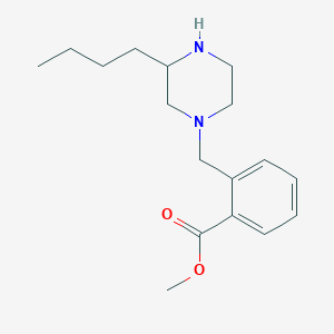 molecular formula C17H26N2O2 B3185337 Methyl 2-((3-butylpiperazin-1-yl)methyl)benzoate CAS No. 1131622-75-7