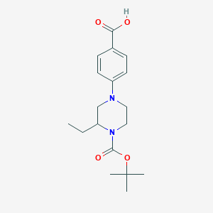 1-(4-carboxyphenyl)-3-ethyl-4-Boc piperazine