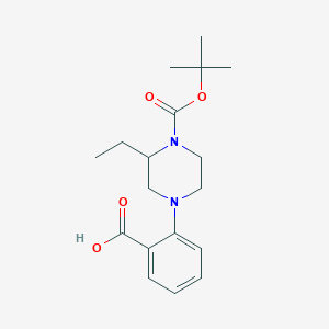 1-(2-carboxyphenyl)-3-ethyl-4-Boc piperazine