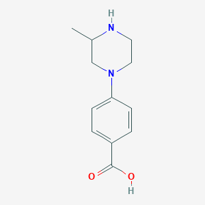 molecular formula C12H16N2O2 B3185381 4-(3-Methylpiperazin-1-yl)benzoic acid CAS No. 1131623-06-7