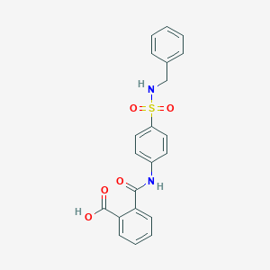molecular formula C21H18N2O5S B318565 2-[[4-(Benzylsulfamoyl)phenyl]carbamoyl]benzoic acid 