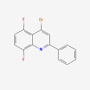molecular formula C15H8BrF2N B3186008 4-Bromo-5,8-difluoro-2-phenylquinoline CAS No. 1189107-68-3