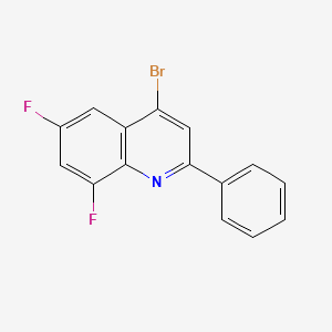 molecular formula C15H8BrF2N B3186016 4-Bromo-6,8-difluoro-2-phenylquinoline CAS No. 1189107-69-4