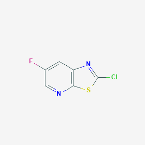 molecular formula C6H2ClFN2S B3186041 2-Chloro-6-fluoro-thiazolo[5,4-B]pyridine CAS No. 1190927-26-4