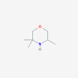 molecular formula C7H15NO B3186052 3,3,5-Trimethylmorpholine CAS No. 1195593-67-9