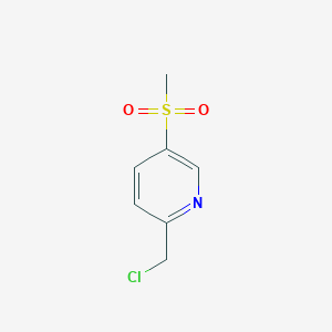 molecular formula C7H8ClNO2S B3186055 2-(Chloromethyl)-5-(methylsulfonyl)pyridine CAS No. 1196151-88-8