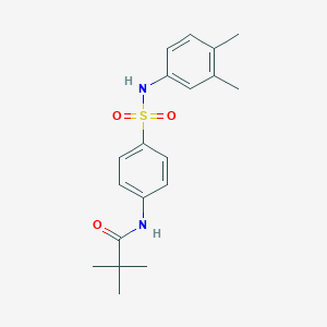 molecular formula C19H24N2O3S B318609 N-[4-[(3,4-dimethylphenyl)sulfamoyl]phenyl]-2,2-dimethylpropanamide 