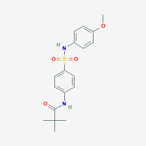 molecular formula C18H22N2O4S B318611 N-[4-[(4-methoxyphenyl)sulfamoyl]phenyl]-2,2-dimethylpropanamide 