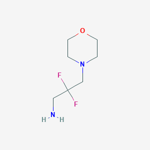 molecular formula C7H14F2N2O B3186134 2,2-Difluoro-3-morpholinopropan-1-amine CAS No. 1211595-26-4