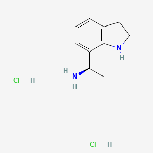 (R)-1-(Indolin-7-yl)propan-1-amine dihydrochloride