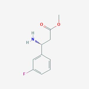 molecular formula C10H12FNO2 B3186200 methyl (3R)-3-amino-3-(3-fluorophenyl)propanoate CAS No. 1213403-50-9