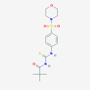 molecular formula C16H23N3O4S2 B318622 N-(2,2-dimethylpropanoyl)-N'-[4-(4-morpholinylsulfonyl)phenyl]thiourea 