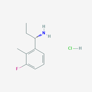 molecular formula C10H15ClFN B3186226 (S)-1-(3-Fluoro-2-methylphenyl)propan-1-amine hydrochloride CAS No. 1213651-35-4