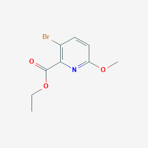 molecular formula C9H10BrNO3 B3186241 Ethyl 3-bromo-6-methoxypicolinate CAS No. 1214377-88-4