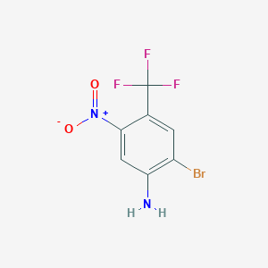 molecular formula C7H4BrF3N2O2 B3186413 2-Bromo-5-nitro-4-(trifluoromethyl)aniline CAS No. 1236060-59-5