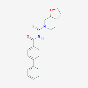 molecular formula C21H24N2O2S B318643 N'-([1,1'-biphenyl]-4-ylcarbonyl)-N-ethyl-N-(tetrahydro-2-furanylmethyl)thiourea 