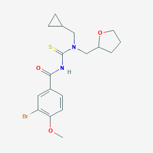 molecular formula C18H23BrN2O3S B318645 N'-(3-bromo-4-methoxybenzoyl)-N-(cyclopropylmethyl)-N-(tetrahydro-2-furanylmethyl)thiourea 
