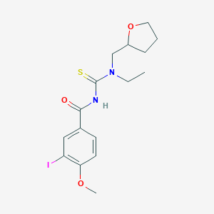 molecular formula C16H21IN2O3S B318647 N-ethyl-N'-(3-iodo-4-methoxybenzoyl)-N-(tetrahydro-2-furanylmethyl)thiourea 