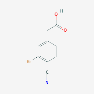 molecular formula C9H6BrNO2 B3186647 2-(3-Bromo-4-cyanophenyl)acetic acid CAS No. 1261859-44-2