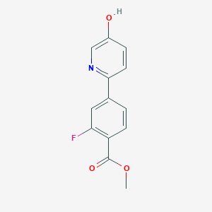 2-(3-Fluoro-4-methoxycarbonylphenyl)-5-hydroxypyridine
