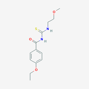 molecular formula C13H18N2O3S B318668 N-(4-ethoxybenzoyl)-N'-(2-methoxyethyl)thiourea 