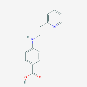molecular formula C14H14N2O2 B3186717 4-{[2-(Pyridin-2-yl)ethyl]amino}benzoic acid CAS No. 1273704-74-7