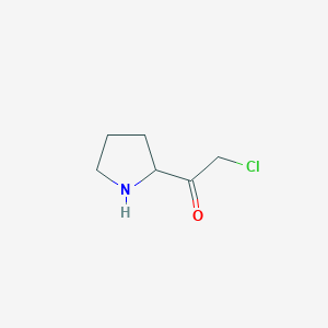 molecular formula C6H10ClNO B3186810 Ethanone, 2-chloro-1-(2-pyrrolidinyl)- CAS No. 1314972-60-5
