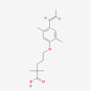 5-(2,5-Dimethyl-4-(prop-1-en-1-yl)phenoxy)-2,2-dimethylpentanoic acid