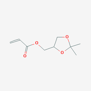 molecular formula C9H14O4 B3186837 (2,2-Dimethyl-1,3-dioxolan-4-yl)methyl prop-2-enoate CAS No. 13188-82-4