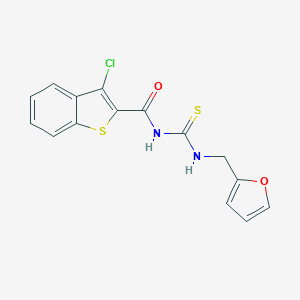 molecular formula C15H11ClN2O2S2 B318693 N-[(3-chloro-1-benzothien-2-yl)carbonyl]-N'-(2-furylmethyl)thiourea 