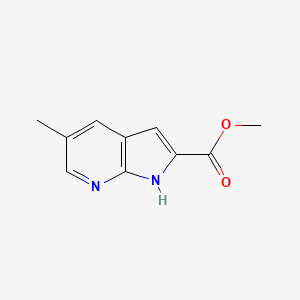 molecular formula C10H10N2O2 B3186987 Methyl 5-methyl-1H-pyrrolo[2,3-b]pyridine-2-carboxylate CAS No. 1373228-85-3