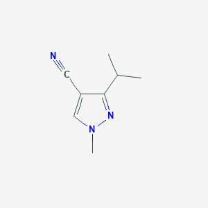 molecular formula C8H11N3 B3187036 1-methyl-3-(propan-2-yl)-1H-pyrazole-4-carbonitrile CAS No. 138134-19-7
