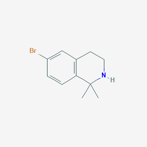 molecular formula C11H14BrN B3187080 6-Bromo-1,1-dimethyl-1,2,3,4-tetrahydroisoquinoline CAS No. 1393576-39-0